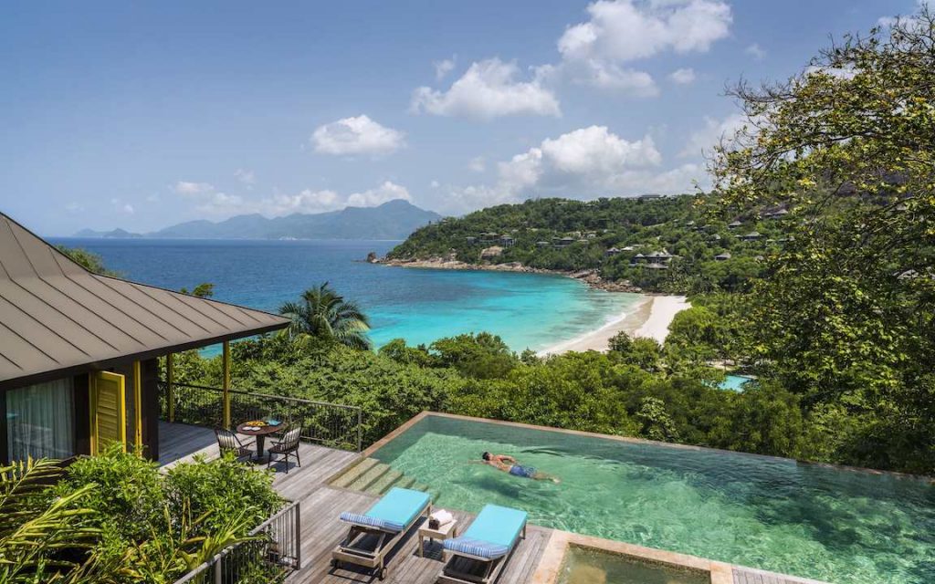 Seychelles Four Seasons Bay view from Ocean View Suite