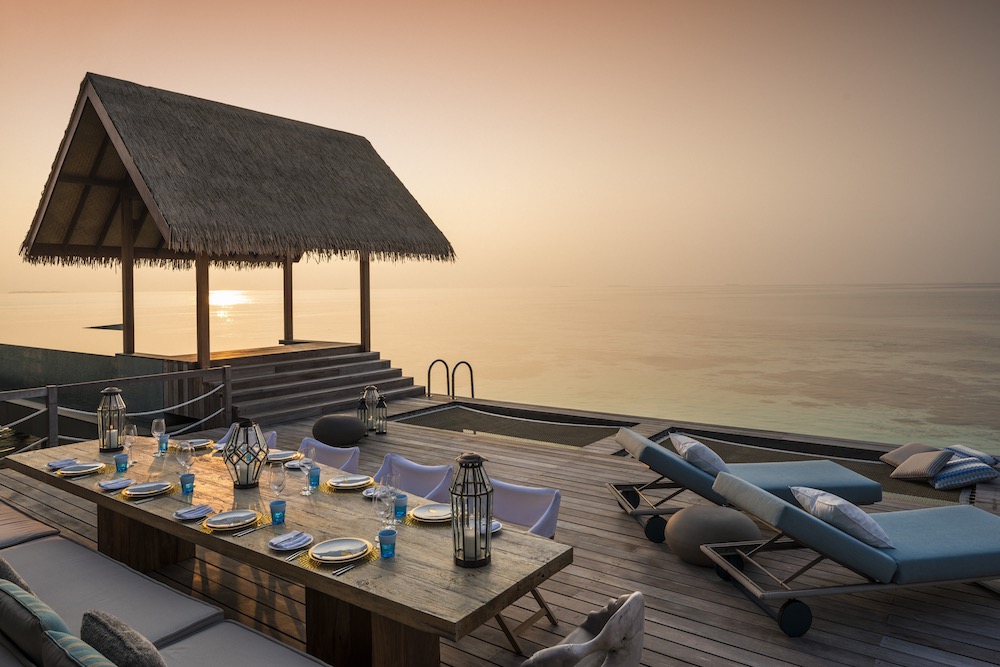 Four Seasons Voavah Private Island Sunset Decking