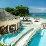 Sandals Montego Bay Pool Bar Aerial