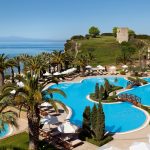 Sani Beach Aerial Pool View