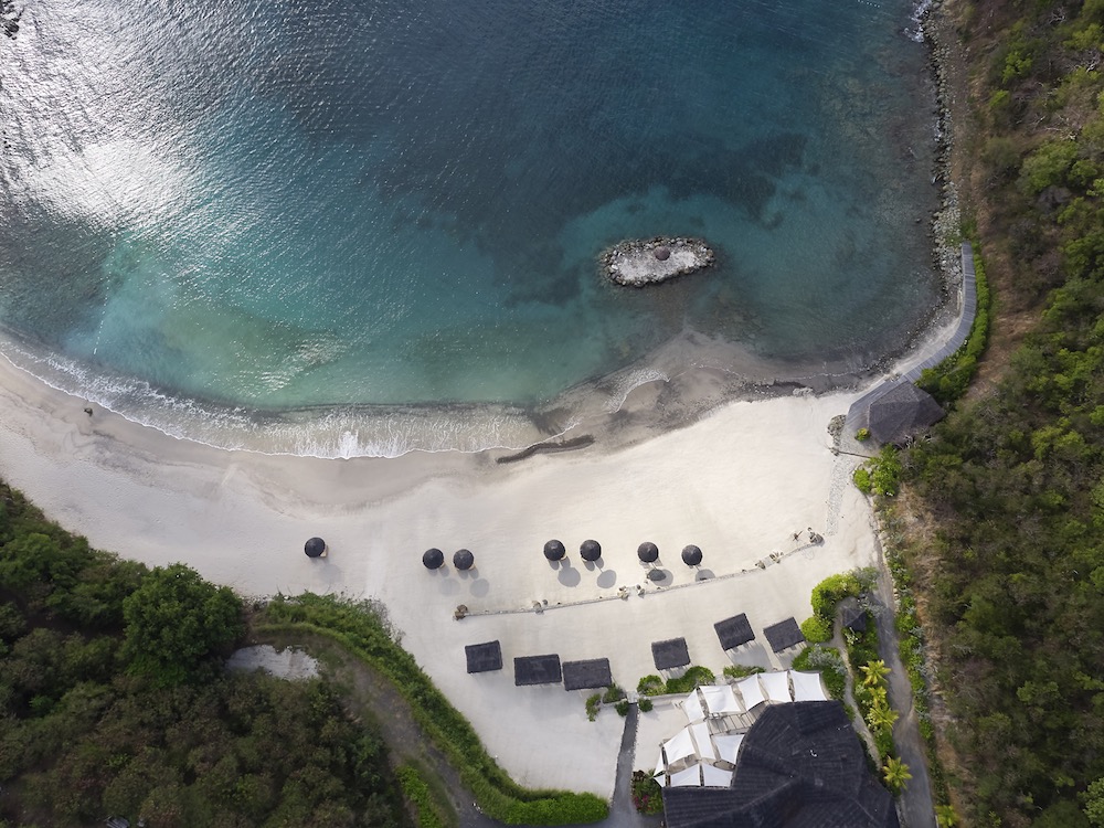 Mandarin Oriental Canouan Aerial Beach