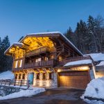 Chalet M Morzine Exterior Evening